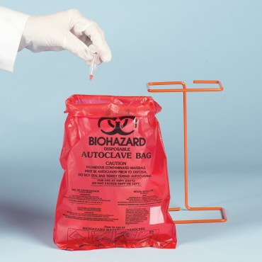 Bench-Top Biohazard Bag holder Autoclave Bags