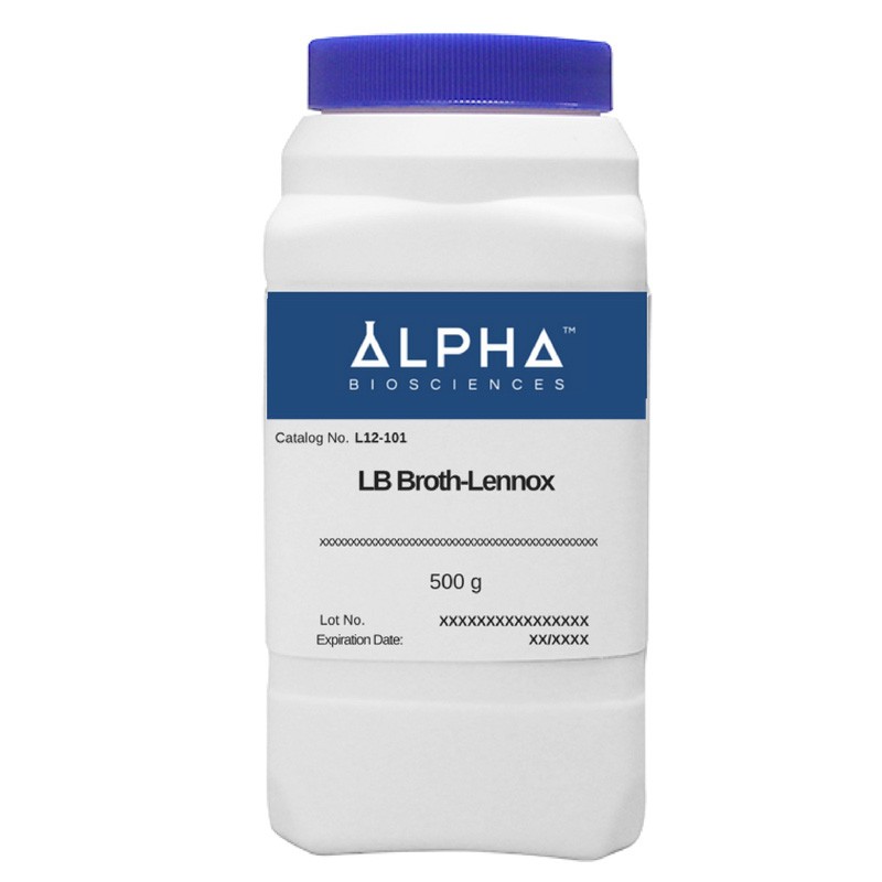 LB Broth [Lennox LB Broth] Dehydrated Culture Media Alpha BioSciences