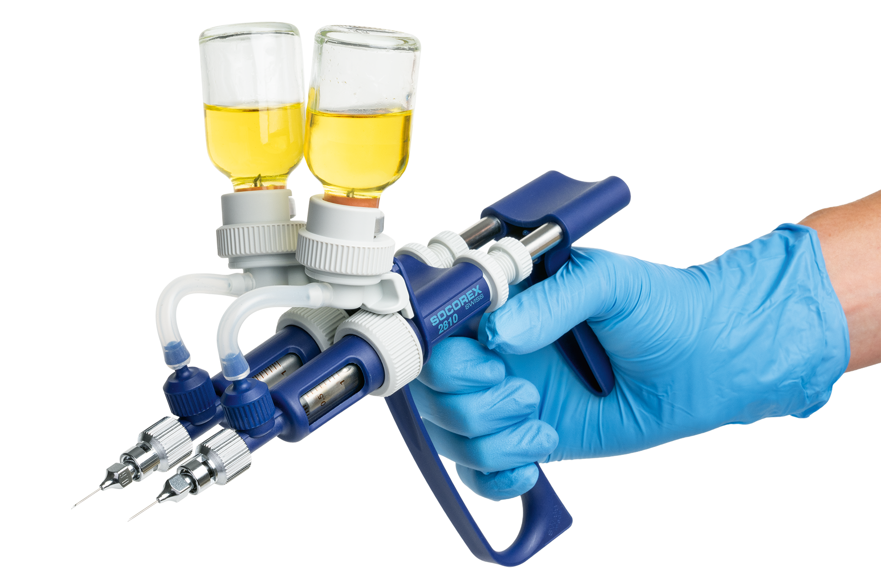 The vial light twin syringe